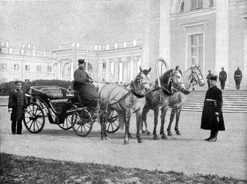 Carriage in front of the Alexander Palace